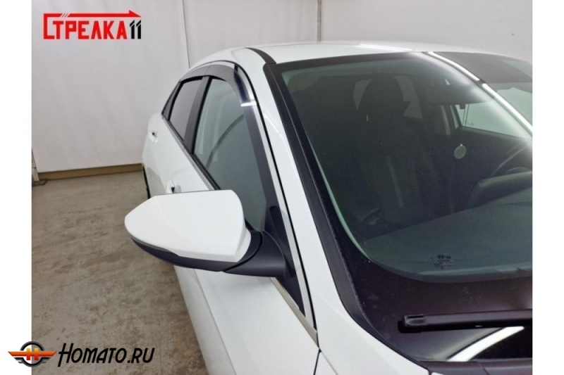 Дефлекторы Hyundai Elantra 7 2021- | премиум, плоские, 2D