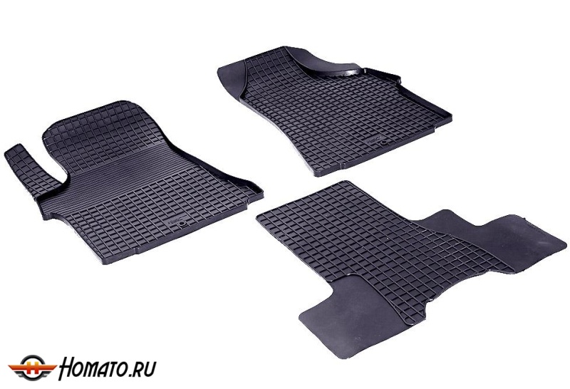 Коврики для Hyundai H1 Starex 2007-2015 | СЕТКА, резиновые, с бортами, Seintex