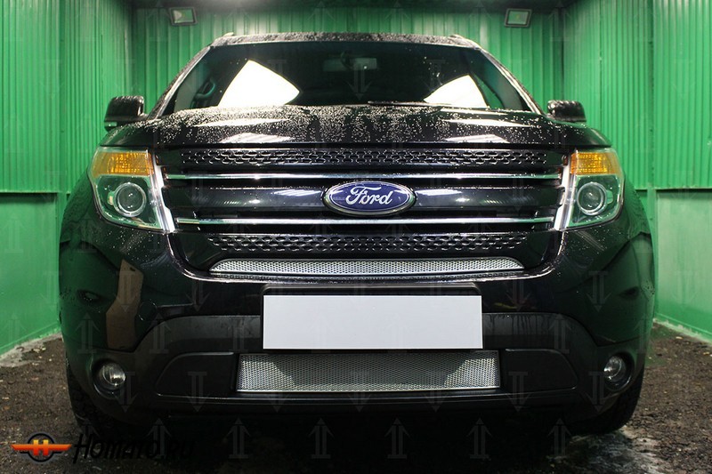 Защита радиатора для Ford Explorer (2012-2015) дорестайл | Премиум