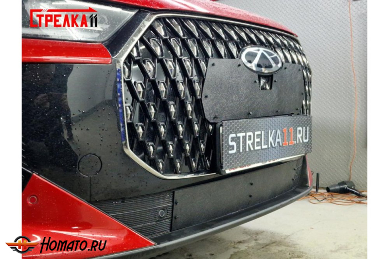 Зимняя защита радиатора Chery Tiggo 7L 2025+ | на стяжках