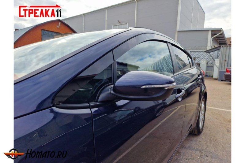 Дефлекторы Kia Cerato 3 2013+ | премиум, плоские, 2D