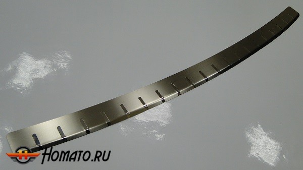 Накладка на задний бампер профилированная с загибом, нерж. сталь для KIA Soul (2009-2013)