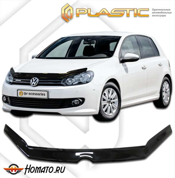 Дефлектор капота Volkswagen Golf 6 2009-2012 | черный
