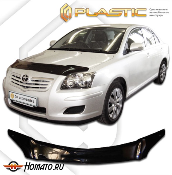 Дефлектор капота Toyota Avensis 2 2003-2008 (T250-T255) | черный