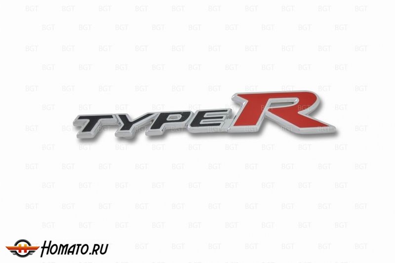 Шильд "Type R" Для Honda, На болтах, Цвет: Чёрный, 1шт. «150mm*18mm»