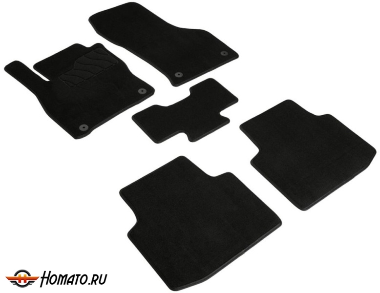 Коврики Skoda Octavia A8 PRO | Люкс, ворсовые, черные, Seintex