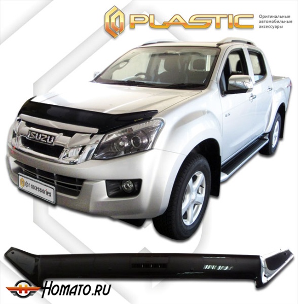 Дефлектор капота Isuzu D-MAX 2013-2021 (RT85) | exclusive, черный