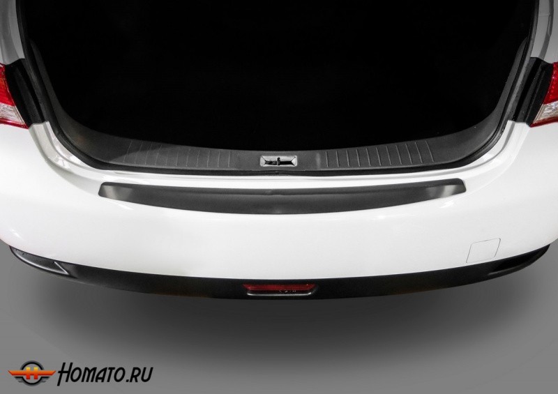 Накладка на задний бампер для Nissan Almera G15 2012-2018 | нержавейка, Rival