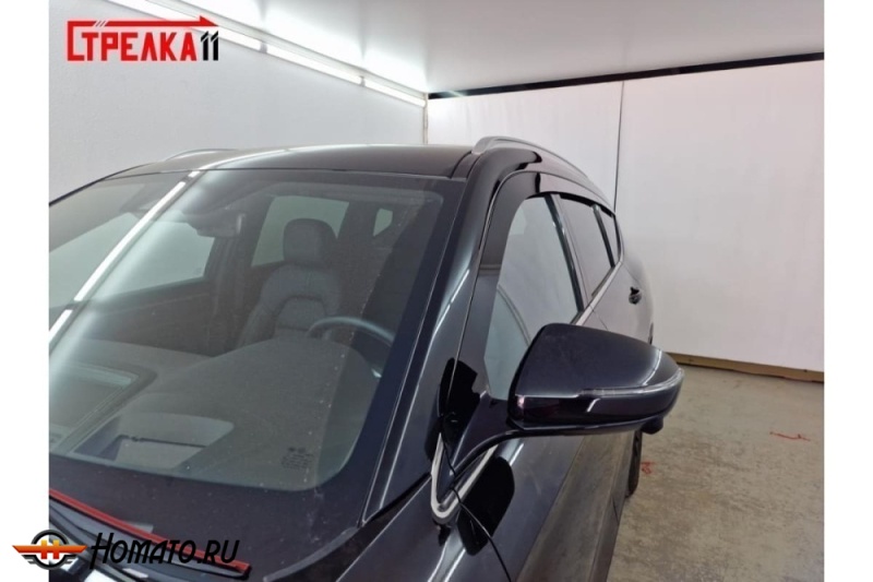 Дефлекторы Dongfeng DFSK ix7 | премиум, плоские, 2D