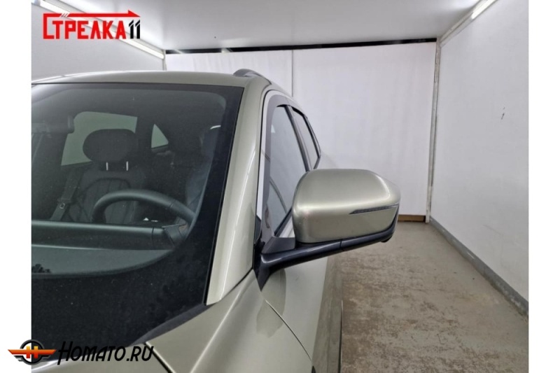 Дефлекторы Changan CS75 Plus 4 2025+ | с хром молдингом, из 6 частей, премиум, плоские, 2D