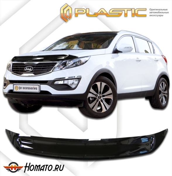 Дефлектор капота Kia Sportage 3 2011-2015 | черный
