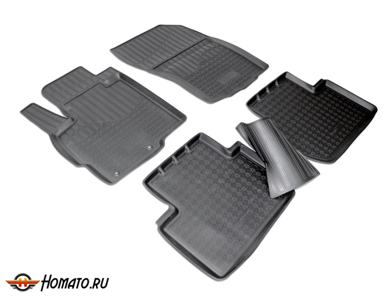 Коврики Ситроен С Кроссер 2007-2013 | полиуретановые, черные, Norplast