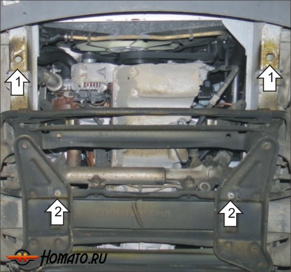 Защита картера Mercedes-benz Sprinter 308 1995-2002 | двигатель, 2 мм, сталь | MOTODOR | 01235