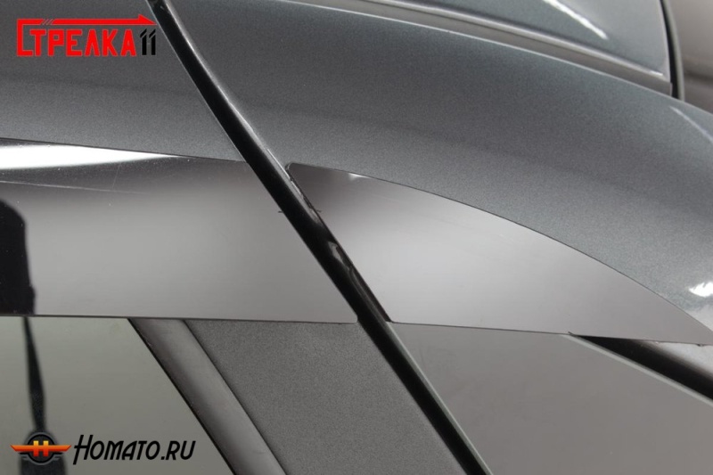 Дефлекторы Datsun on-DO 2014-2021 | из 6 частей, премиум, плоские, 2D