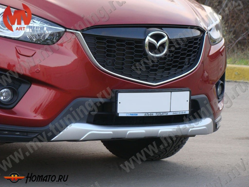 Накладка-обвес на передний бампер Mazda CX-5 (2011-2016) | Silver