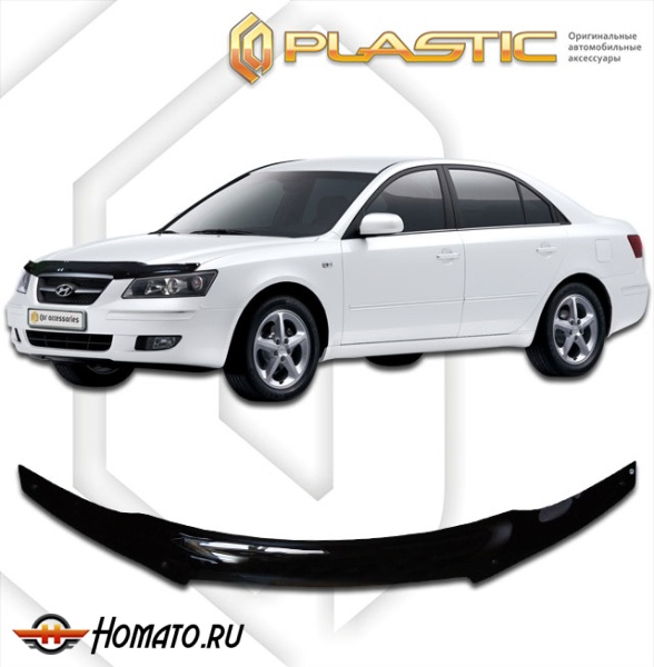 Дефлектор капота Hyundai Sonata 5 NF 2008-2010 | черный