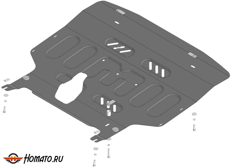Защита картера SWM G01F 2023- | двигатель + КПП, 2 мм, сталь | MOTODOR | 75101