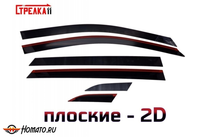 Дефлекторы Чанган ЦС 35 МАКС 2025+ | из 6 частей, премиум, плоские, 2D