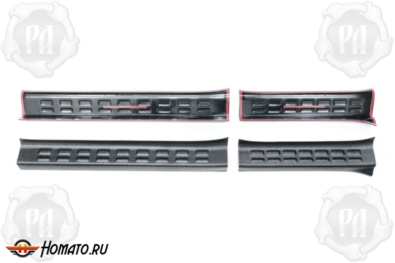 Накладки на внутренние пороги дверей Джетур Т2 | шагрень