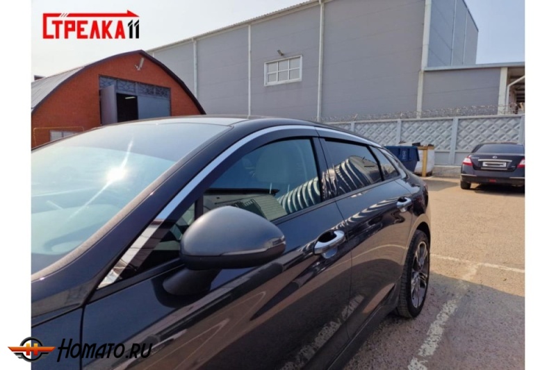 Дефлекторы KIA K5 2020- | премиум, плоские, 2D