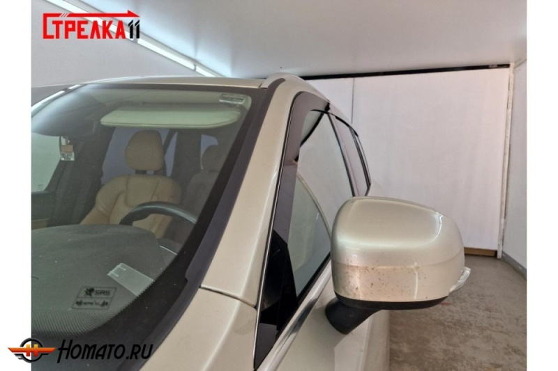 Дефлекторы Volvo XC90 2015+/2025+ | из 6 частей, премиум, плоские, 2D