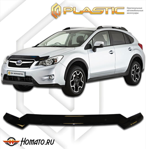 Дефлектор капота Subaru XV 1 2012-2016 | черный