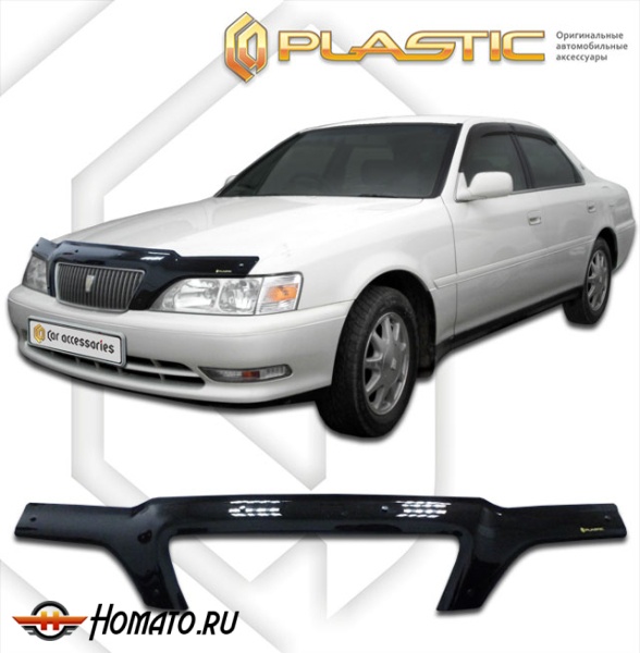 Дефлектор капота Toyota Cresta 1996-1998 (X100) | черный