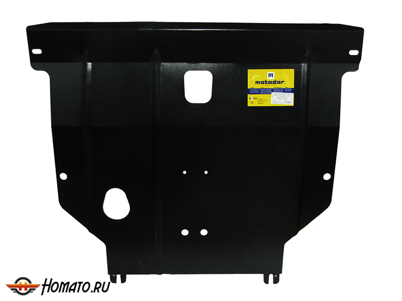 Защита картера Nissan Almera 2002-2006 | двигатель + КПП, 2 мм, сталь | MOTODOR | 01403