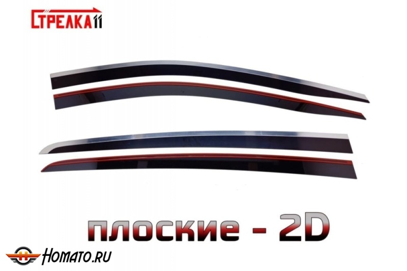 Дефлекторы KIA Sportage 4 2015-2022 | премиум, плоские, 2D