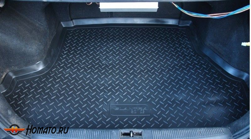 Коврик в багажник Hyundai Sonata (LF) (седан) (2017) (с выступом под запаску) | Norplast