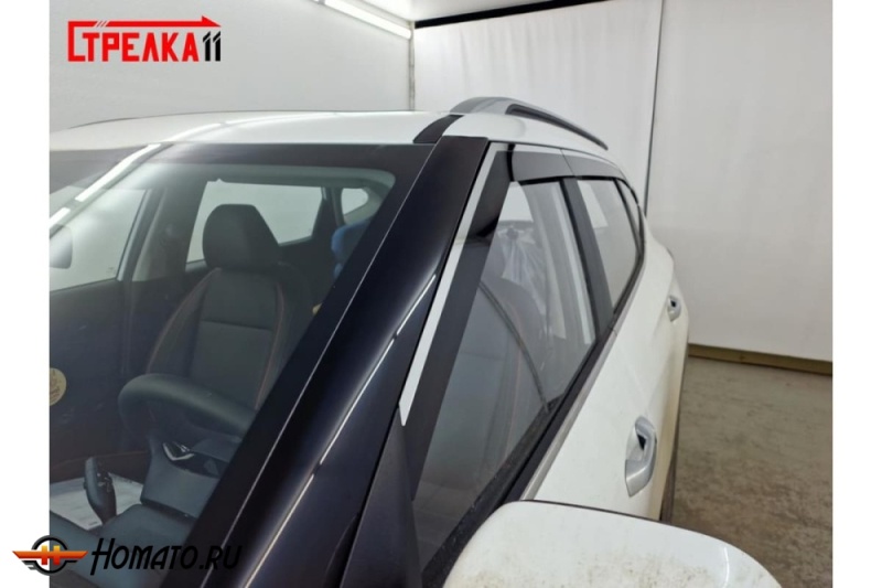 Дефлекторы KIA Seltos 2019- | премиум, плоские, 2D