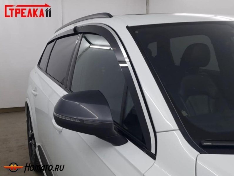 Дефлекторы Audi Q7 (4M) 2015+/2024+ | премиум, плоские, 2D