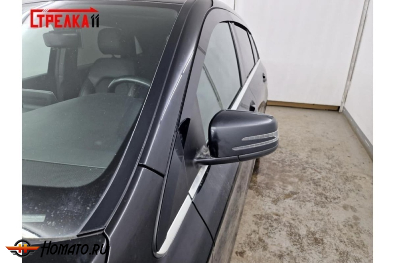 Дефлекторы Mercedes B-class (W246) 2012-2018 | из 8 частей, премиум, плоские, 2D