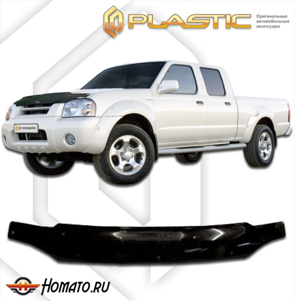 Дефлектор капота Nissan NP 300 I поколение, пикап 2003-2015 | черный