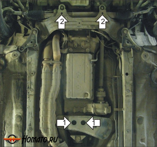 Защита картера Toyota Mark II 2000-2004 | КПП + раздатка, 3 мм, сталь | MOTODOR | 12506