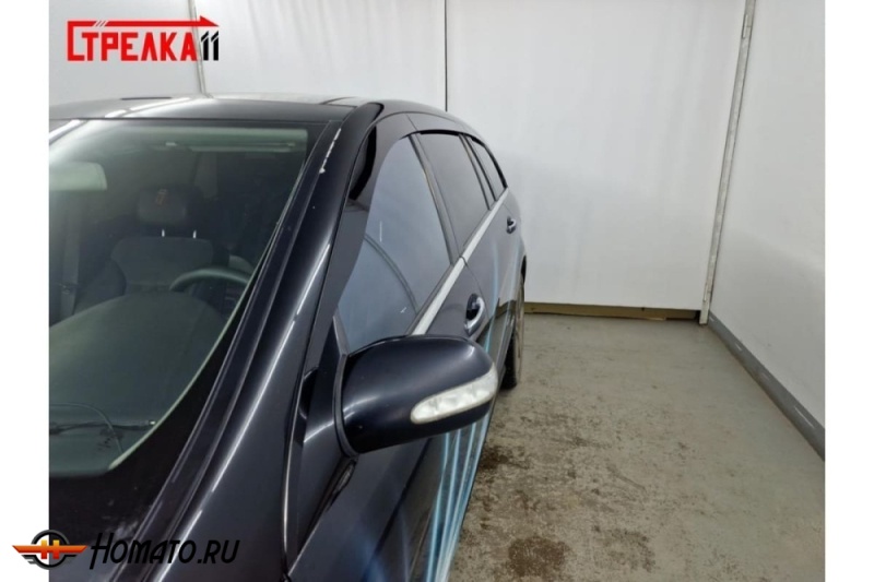 Дефлекторы Mercedes R-class (W251) 2005-2013 | премиум, плоские, 2D