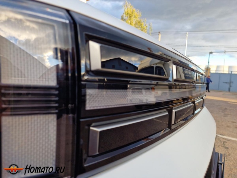 Накладки на решетку радиатора для Hyundai Santa Fe 5 (MX5) 2024+ | 10 штук, декор