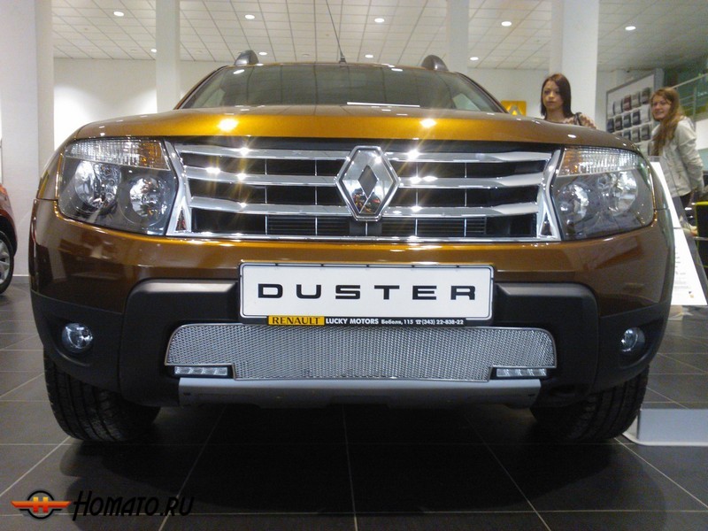 Защита радиатора для Renault Duster (2011-2014) дорестайл | Премиум