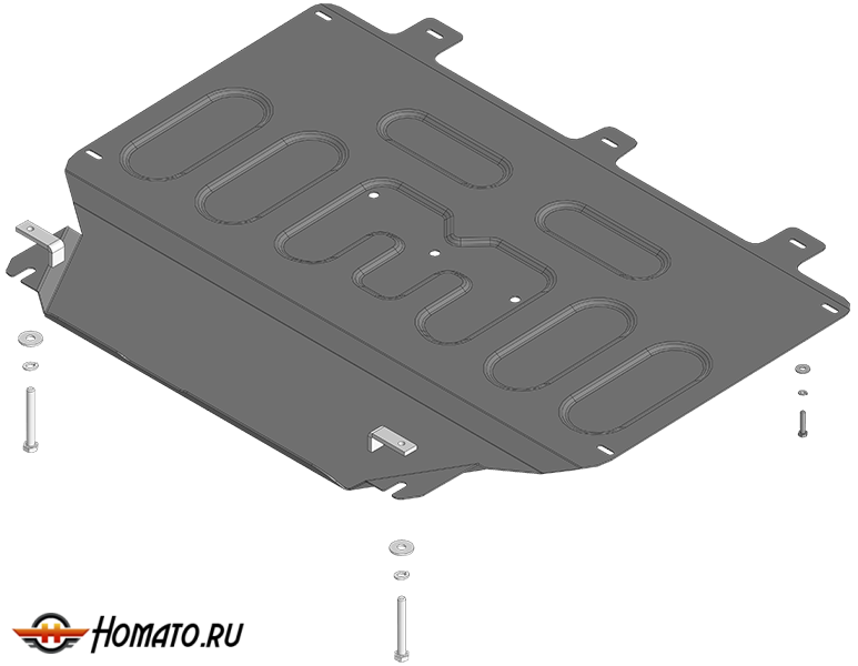 Защита картера Dongfeng Mage 2025+ | двигатель + КПП, 2 мм, сталь | MOTODOR | 78613