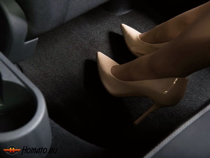 Коврики Мерседес ГЛЦ купе (254) 2023+ | Люкс, ворсовые, черные, Seintex