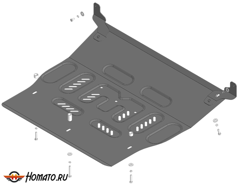 Защита картера Volkswagen Tavendor | двигатель + КПП, 2 мм, сталь | MOTODOR | 72710