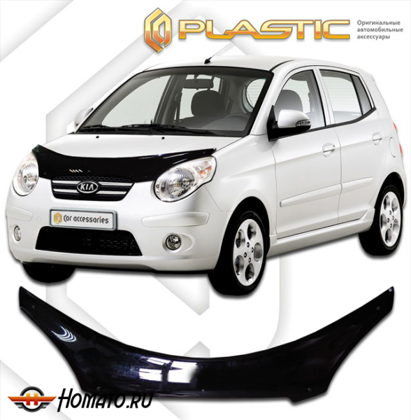Дефлектор капота Kia Picanto 1 2007 | черный
