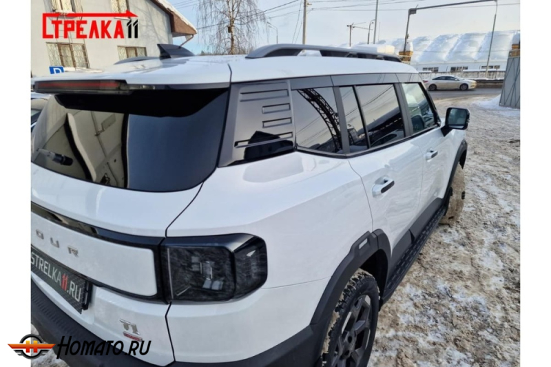 Дефлекторы Jetour T1 | из 6 частей, премиум, плоские, 2D