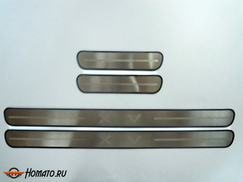 Накладки на дверные пороги с логотипом, нерж. для SUBARU XV "12-