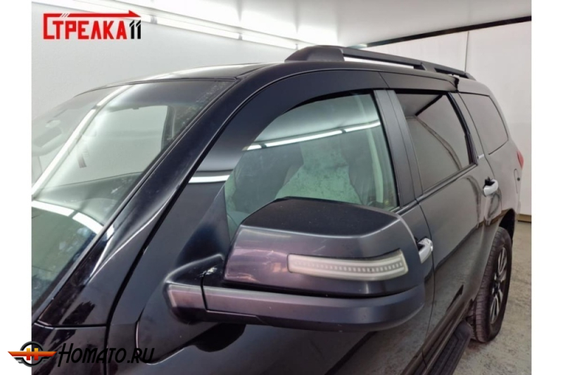 Дефлекторы Toyota Sequoia 2 2007-2022 | из 6 частей, премиум, плоские, 2D