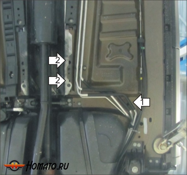 Защита картера Ford Explorer 2012-2015 | трубки кондиционера, 2 мм, сталь | MOTODOR | 00751