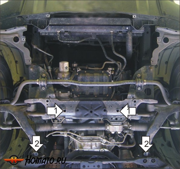 Защита картера Infiniti FX 45 2006-2008 | гидроусилитель руля, 2 мм, сталь | MOTODOR | 08002
