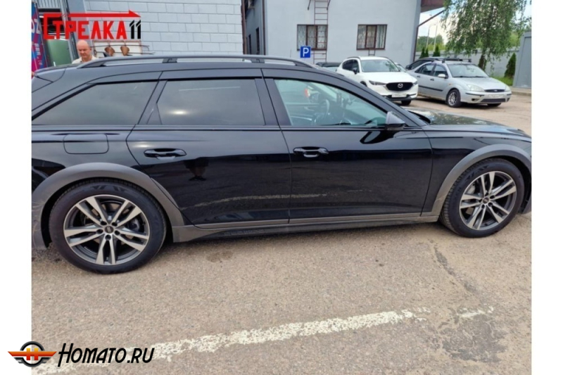 Дефлекторы Audi A6 (C8) 2018-2024 универсал | из 6 частей, премиум, плоские, 2D