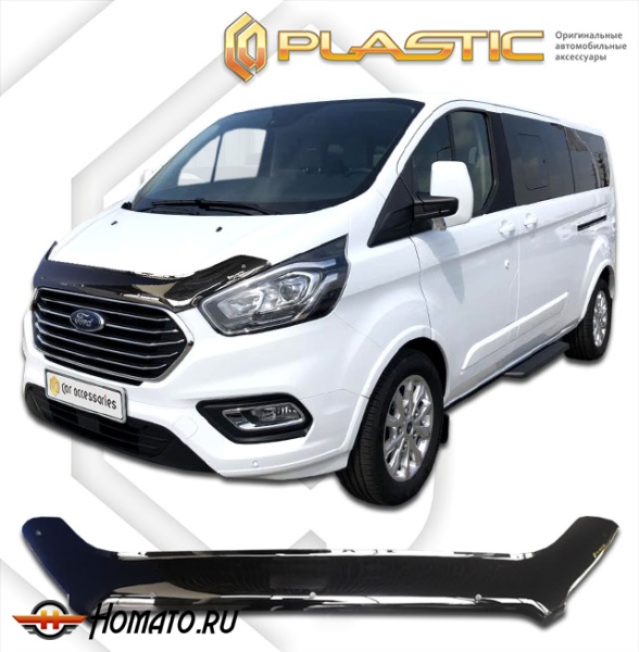 Дефлектор капота Ford Tourneo Custom 2017-2021 (M1 LRF) | черный