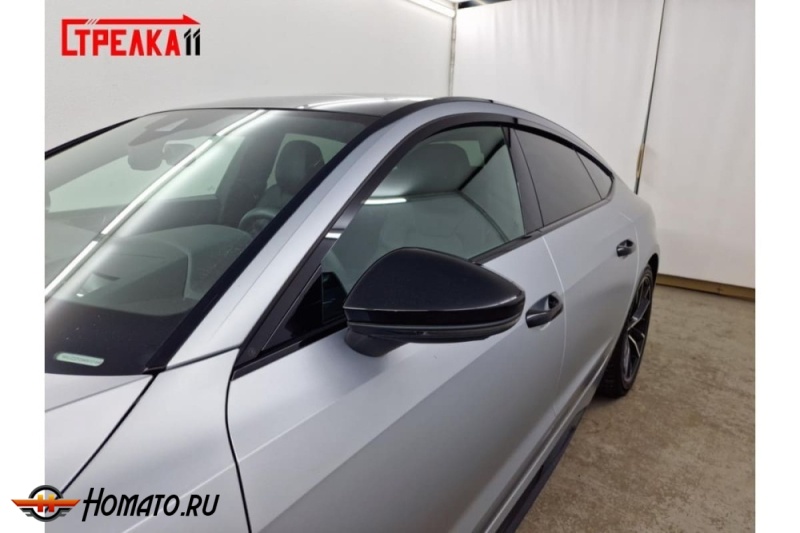 Дефлекторы Audi A7 / S7 (C8/4K) 2018+ | из 4 частей, премиум, плоские, 2D